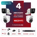 Integrated Commercial Package (4 4K/8MP-HD Digital Surveillance Cameras)