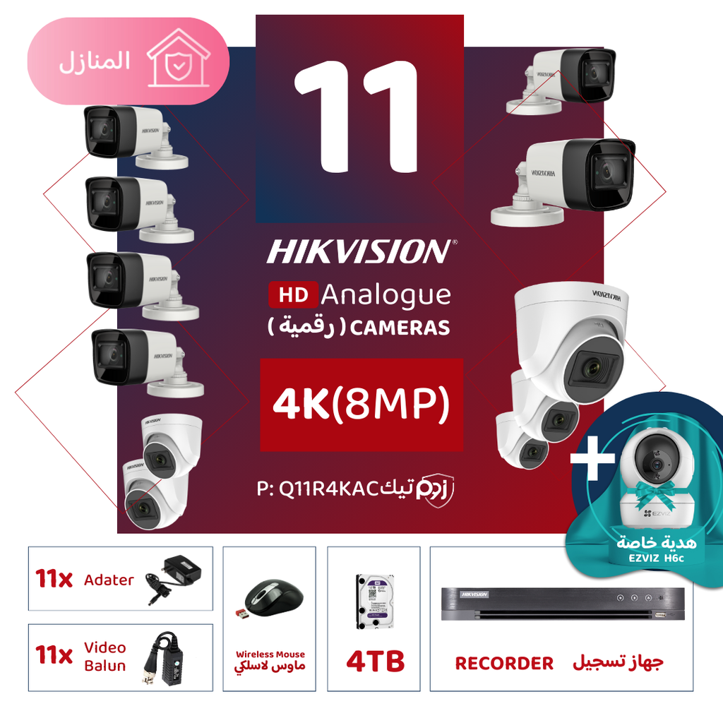 Integrated Home Package (11 4K/8MP-HD Digital Surveillance Cameras)